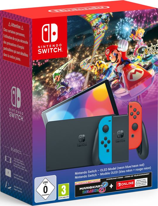 Nintendo Switch (OLED model) Mario Kart 8 Deluxe Bundle - Neon