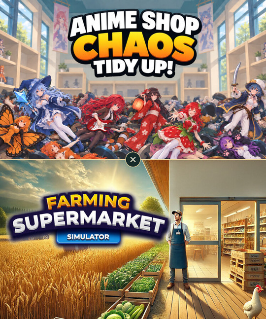 Buck Simulation Anime Shop Chaos: Tidy Up! x Farming & Supermarket Simulator Bundle ...